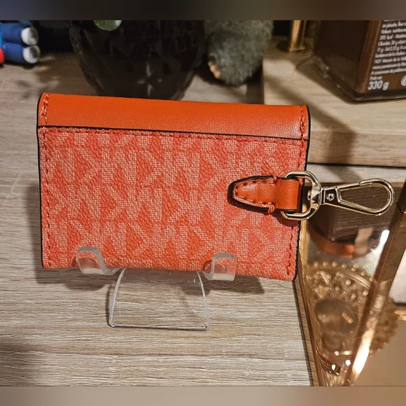 Michael Kors Orange Clutch w/Card Case - Picture 11 of 11
